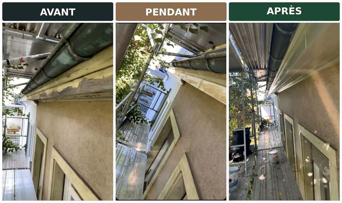 Avant-toit : rénovation des bois de rive : extérieur, BLG Peinture & Décoration